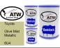 Preview: Toyota, Olive Mist Metallic, 6U4: 500ml Lackdose + 500ml Klarlack + 250ml Härter - Set, von ATW Autoteile West.